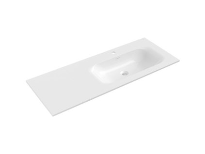 Mexen Vela vstavané umývadlo pravé 121 x 46,5 cm, lesklá biela - 25231200P