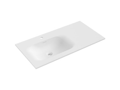 Mexen Vela vložené umývadlo ľavé 91 x 46,5 cm, biela matná - 25239001L