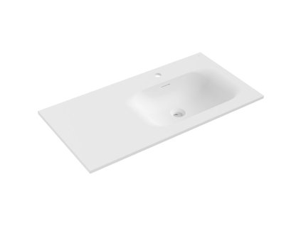 Mexen Vela vstavané umývadlo pravé 91 x 46,5 cm, biela matná - 25239001P