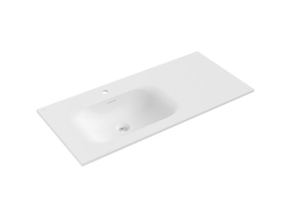 Mexen Vela vložené umývadlo ľavé 101 x 46,5 cm, biela matná - 25231001L