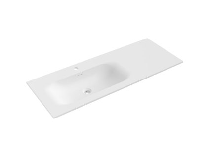 Mexen Vela vstavané umývadlo ľavé 121 x 46,5 cm, biele matné - 25231201L