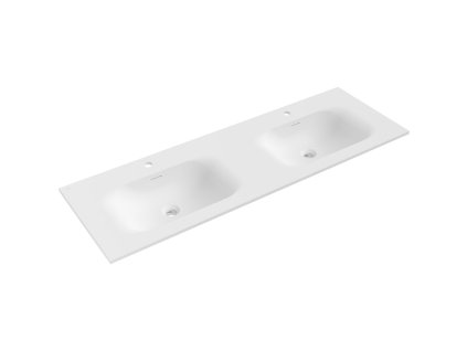 Mexen Vela vstavané umývadlo dvojité 141 x 46,5 cm, biele matné - 25231401D