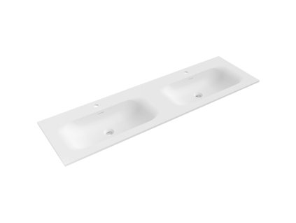 Mexen Vela vstavané umývadlo dvojité 161 x 46,5 cm, biele matné - 25231601D