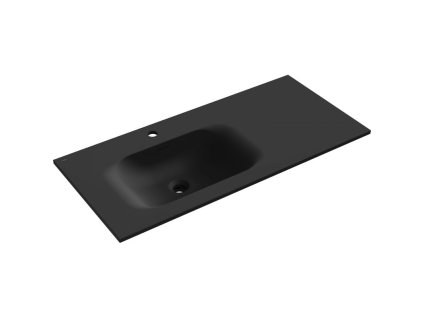 Mexen Vela vstavané umývadlo ľavé 101 x 46,5 cm, čierna matná - 25231071L