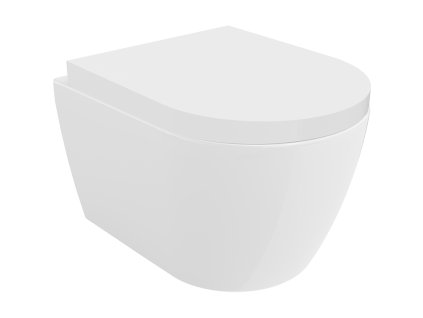 Mexen Carmen závesný WC záchod, splachovanie Rimless, s doskou duroplast pomaly padajúcou, biela - 30880200