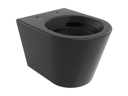 Mexen Rico WC záchod, splachovanie Rimless, čierna matná - 3372XX85