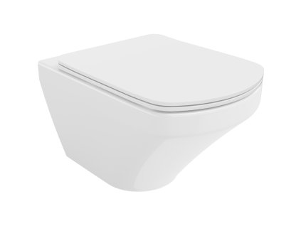 Mexen Vito WC misa bez ráfika s voľne stojacim štíhlym sedadlom, duroplast, biely lesk - 30174000