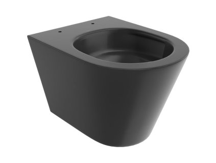 Mexen Rico Tornádo WC misa bez ráfika, čierna matná - 3372XX85T