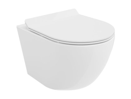 Mexen Lena Tornado WC misa bez ráfika s tenkým voľne stojacim sedadlom, duroplast, biely lesk - 30224000T