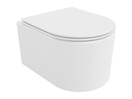 Mexen Sofia WC misa bez ráfika s voľne stojacim štíhlym sedadlom, duroplast, biely lesk - 30540400