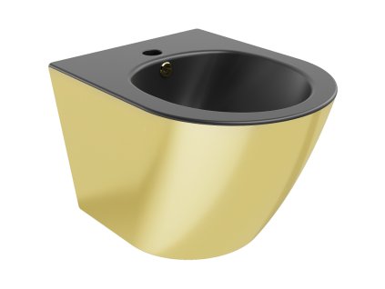 Nástenný bidet Mexen Lena, matná čierna/zlatá - 35224876