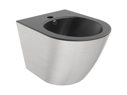 Nástenný bidet Mexen Lena, čierny matný/strieborný vzor - 35224873
