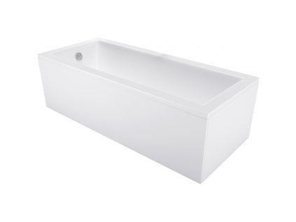 Obdĺžniková vaňa Mexen Cubik 130 x 70 cm s krytom, biela - 55031307000X