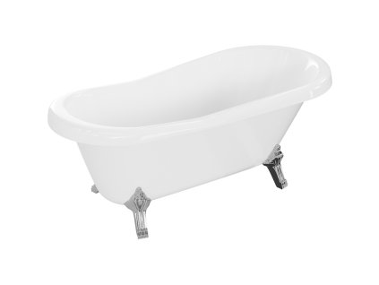 Mexen Retro voľne stojaca vaňa 150 x 73 cm, biela, nohy chróm - 53251507300-00