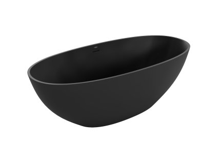 Mexen Bari voľne stojaca vaňa z konglomerátu 165 x 75 cm, čierna matná - 57221657570