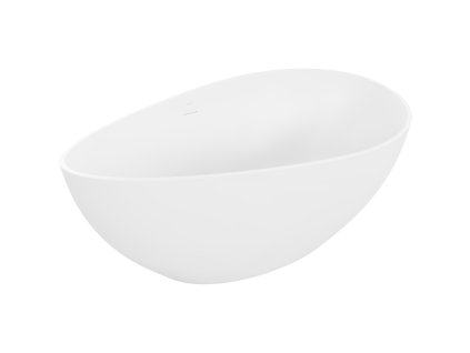Mexen Parma voľne stojaca konglomerátová vaňa 160 x 95 cm, biela matná - 57231609500