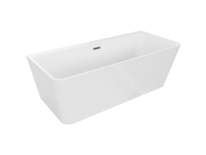 Mexen Volta voľne stojaca nástenná vaňa 150 x 75 cm, biela, kovový prepad - 51131507500-95