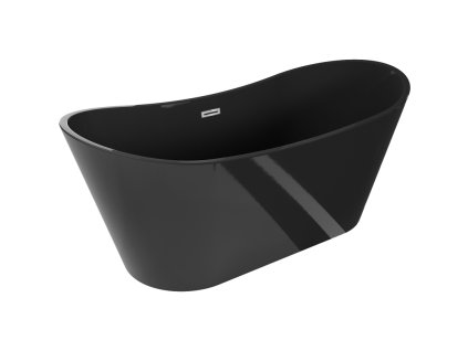 Mexen Montana voľne stojaca vaňa 170 x 80 cm, čierna, prepad chróm - 52011708070-01