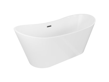Mexen Montana voľne stojaca vaňa 180 x 80 cm, biela, kovový prepad - 52011808000-95