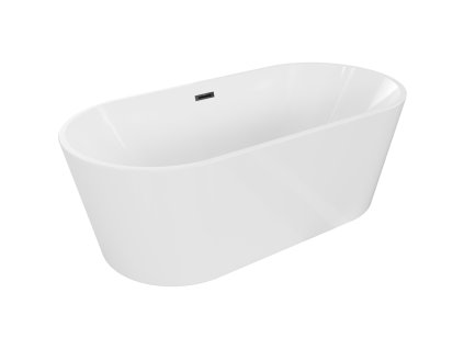 Mexen Luna voľne stojaca vaňa 180 x 80 cm, biela, prepad čierny - 52031808000-70