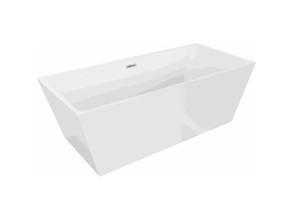 Mexen Masívna voľne stojaca vaňa 170 x 75 cm, biela, prepad chróm - 52121707500-01