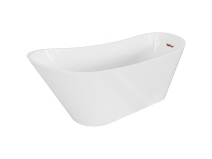 Mexen Alta voľne stojaca vaňa 170 x 75 cm, biela, prepad ružovo zlatý - 52141707500-60