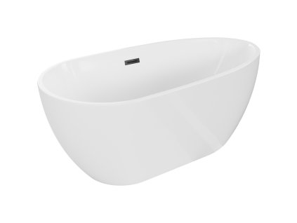 Mexen Eos voľne stojaca vaňa 170 x 75 cm, biela, prepad čierny - 52471707500-70