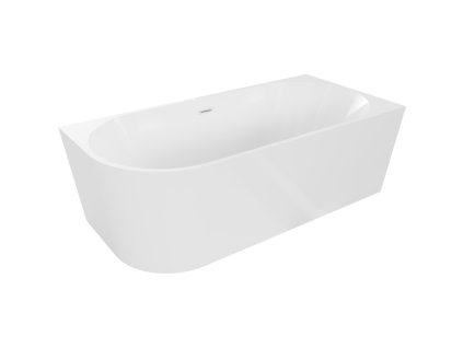 Mexen Mia voľne stojaca rohová vaňa pravá 160 x 75 cm, biela, prepad biely - 52691607500P-20
