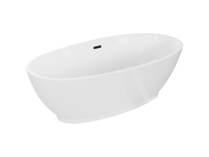 Mexen Bilbao voľne stojaca vaňa 180 x 90 cm, biela, čierny prepad - 51311809000-70