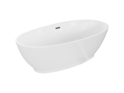 Mexen Bilbao voľne stojaca vaňa 180 x 90 cm, biela, kovový prepad - 51311809000-95