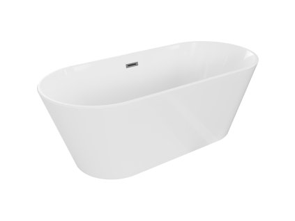 Mexen Flavia voľne stojaca vaňa 150 x 75 cm, biela, kovový prepad - 54031507500-95