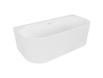 Mexen Sella voľne stojaca nástenná vaňa s ryhovaním 170 x 80 cm, biely lesk, biely prepad - 52711708000-20