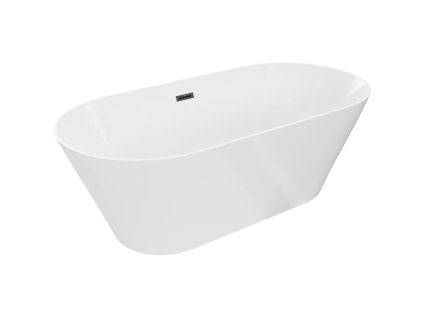 Mexen Luna Slim voľne stojaca vaňa 170 x 75 cm, biela, prepad čierny - 52041707500-70
