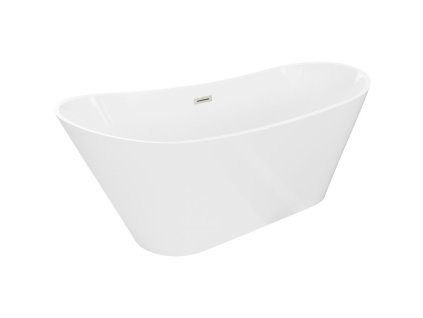 Mexen Dora voľne stojaca vaňa 170 x 75 cm, biela, prepad brúsený nikel - 52071707500-97