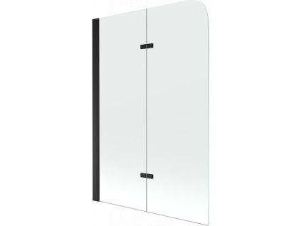 Mexen Felix vaňová zástena, 2-krídla 80 x 140 cm, priehľadné sklo, čierna - 890-080-002-70-00