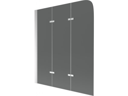 Mexen Felix vaňová zástena, 3-krídla 120 x 140 cm, šedé sklo, chróm - 890-120-003-01-40