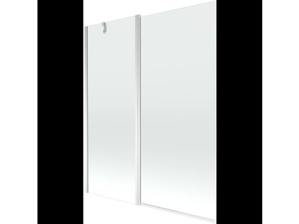 Mexen Flip 1-krídlová vaňová zástena 140 x 150 cm, transparentná, chróm - 894-140-101-01-00