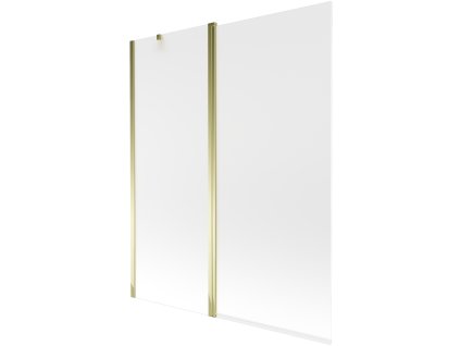 Mexen Flip 1-krídlová vaňová zástena 140 x 150 cm, matná, zlatá - 894-140-101-50-30