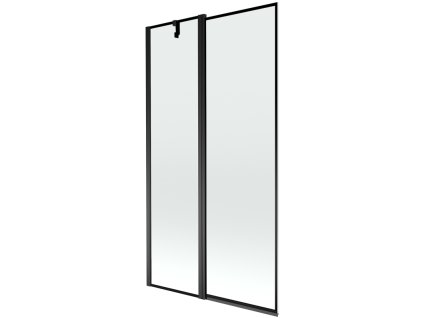 Mexen Flip 1-krídlová vaňová zástena 100 x 150 cm, čierny dizajn, čierna - 894-100-101-70-70