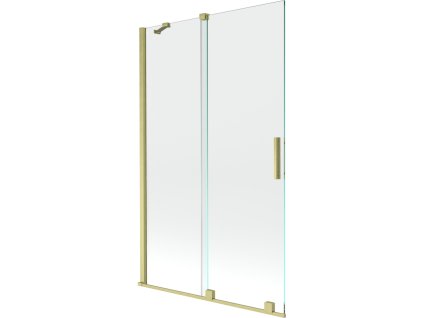 Mexen Velar 2-krídlová posuvná vaňová zástena 110 x 150 cm, transparentná, brúsené zlato - 896-110-000-01-55