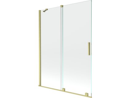 Mexen Velar 2-krídlová posuvná vaňová zástena 130 x 150 cm, transparentná, brúsené zlato - 896-130-000-01-55