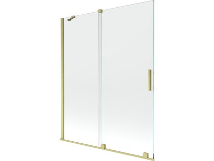 Mexen Velar 2-krídlová posuvná vaňová zástena 140 x 150 cm, transparentná, brúsené zlato - 896-140-000-01-55