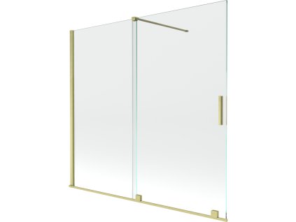 Mexen Velar 2-krídlová posuvná vaňová zástena 160 x 150 cm, transparentná, brúsené zlato - 896-160-000-01-55