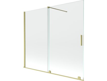 Mexen Velar 2-krídlová posuvná vaňová zástena 180 x 150 cm, transparentná, brúsené zlato - 896-180-000-01-55