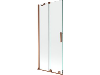 Mexen Velar 2-krídlová posuvná vaňová zástena 80 x 150 cm, transparentná, ružové zlato - 896-080-000-01-60