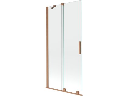 Mexen Velar 2-krídlová posuvná vaňová zástena 90 x 150 cm, transparentná, brúsená meď - 896-090-000-01-65