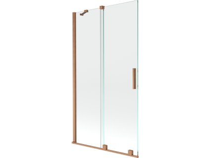 Mexen Velar 2-krídlová posuvná vaňová zástena 100 x 150 cm, transparentná, brúsená meď - 896-100-000-01-65