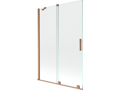 Mexen Velar 2-krídlová posuvná vaňová zástena 120 x 150 cm, transparentná, brúsená meď - 896-120-000-01-65