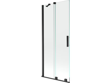 Posuvná 2-krídlová vaňová zástena Mexen Velar 80 x 150 cm, priehľadná, čierna - 896-080-000-01-70