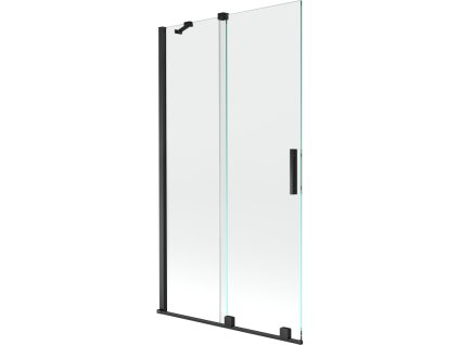 Mexen Velar 2-krídlová posuvná vaňová zástena 100 x 150 cm, transparentná, čierna - 896-100-000-01-70